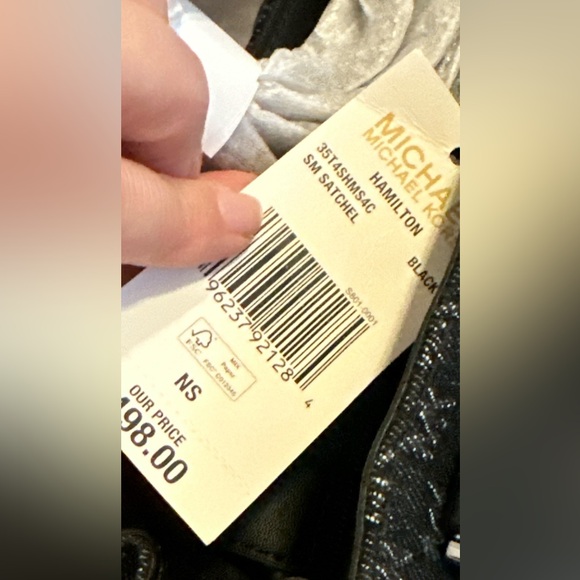 Michael Kors Hamilton Satchel Bag in Black Texture 3 D print - Picture 7 of 8